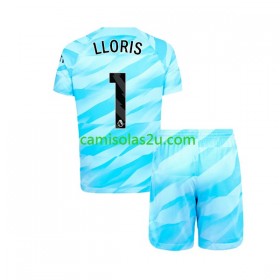 Camisolas de futebol Tottenham Hotspur Hugo Lloris 1 Guarda Redes Criança Equipamento Principal 2023/24 Manga Curta